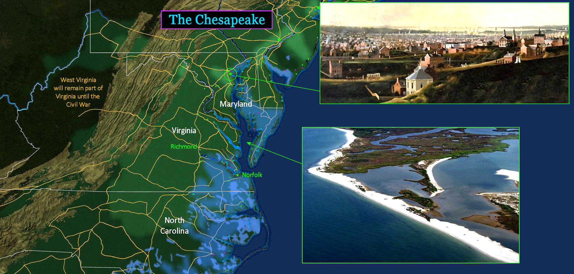 Chesapeake region, 1800